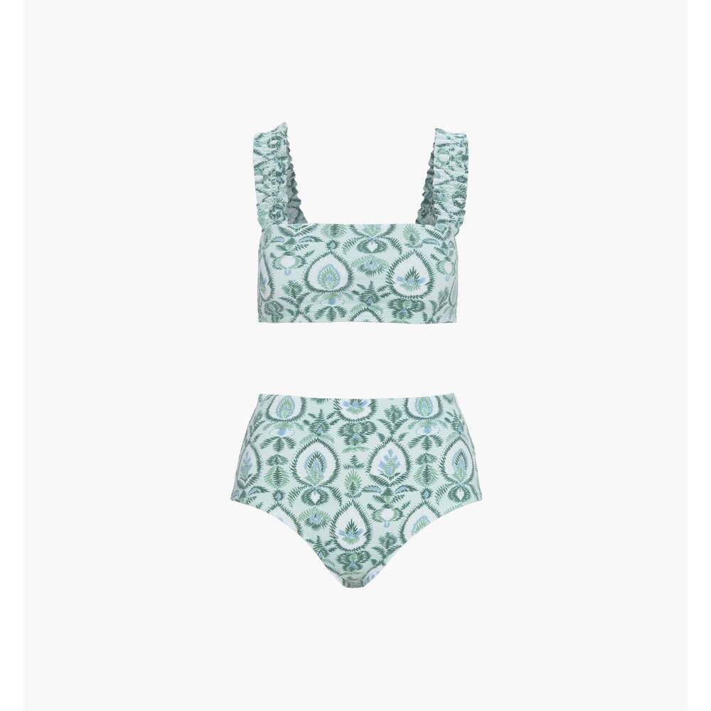 ✨BNWT!!!✨  Hill House Home The Teagan Bikini Set - Green Palm Ikat Size XXXS